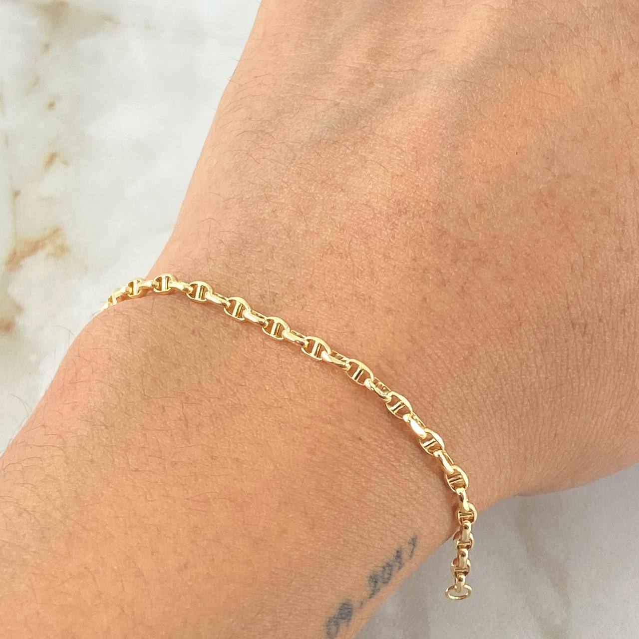 Pulso Marinero 1.75gr / 19cm / 2.6mm Oro Amarillo +3 18K ©