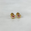 Topos Corona Real 1.1gr / Circon Fucsia  Oro Amarillo
