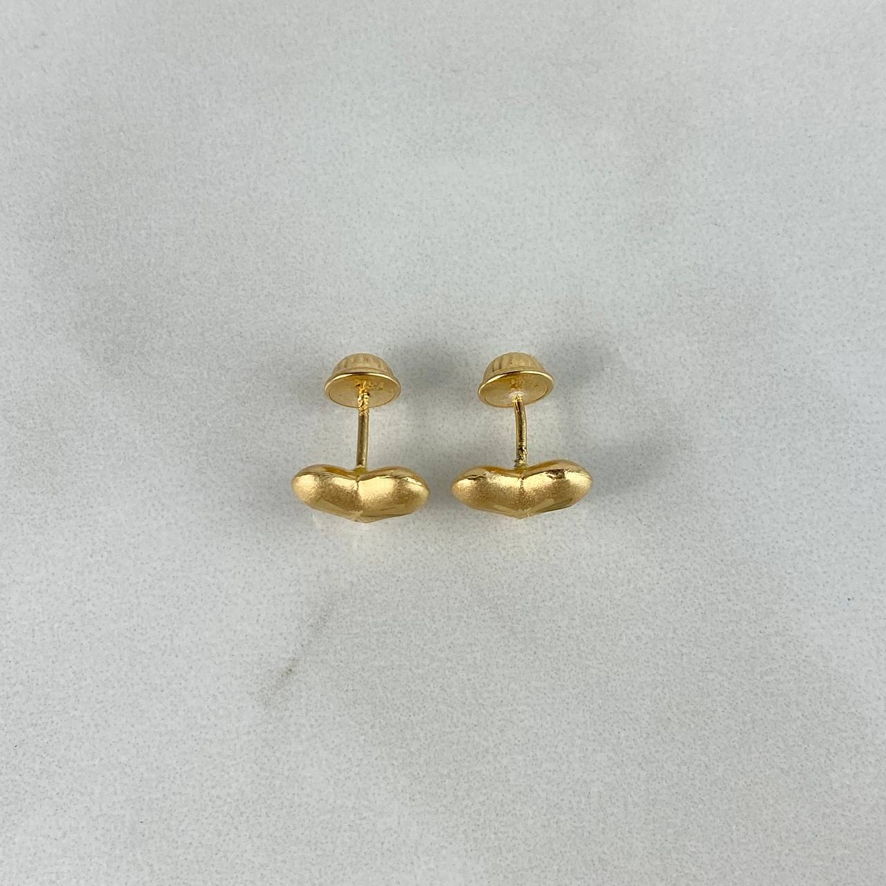 Topos Corazón Diamantado 0.95gr / Troquelado Oro Amarillo *