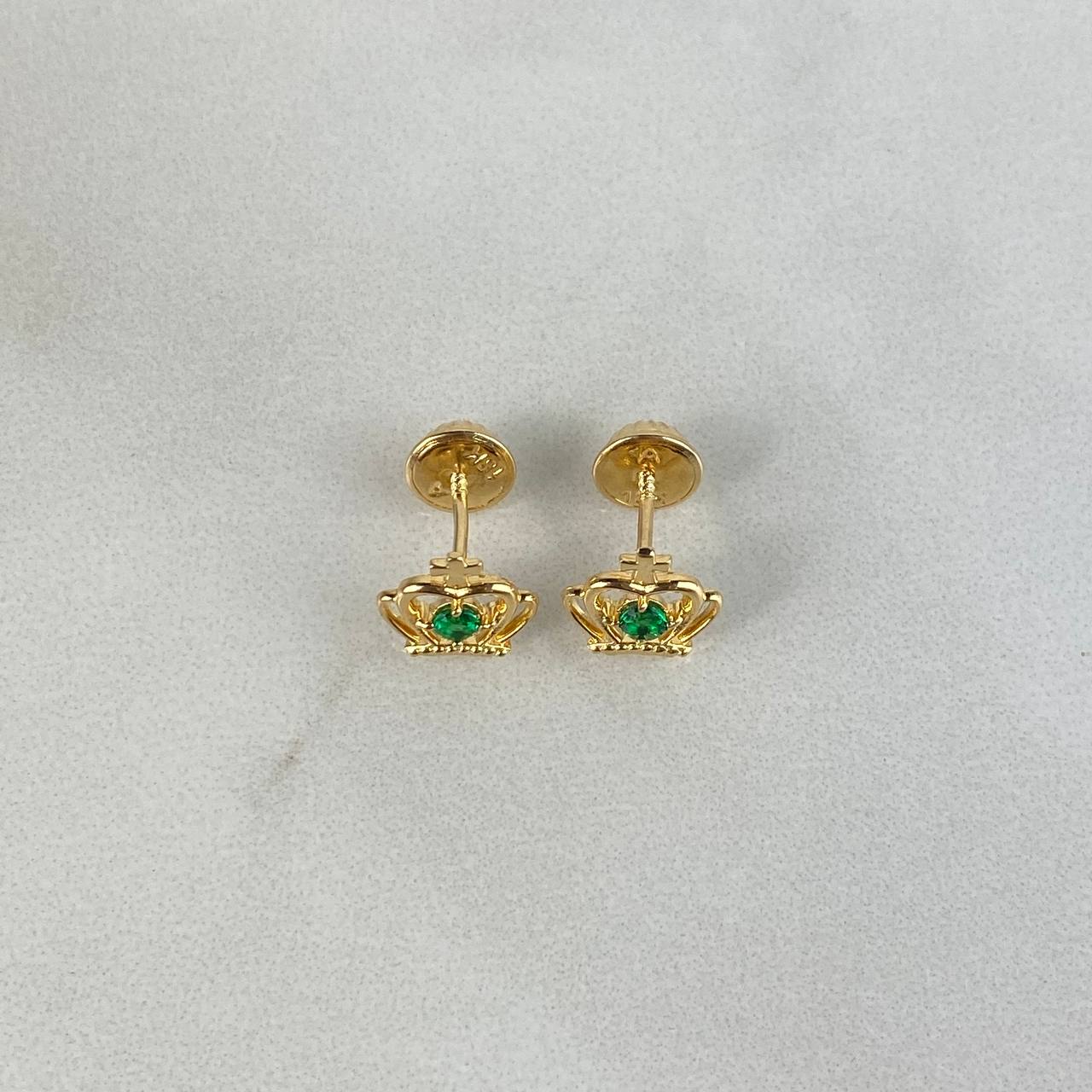 Topos Corona Real 1.05gr / Circon Verde Oro Amarillo