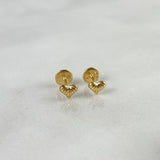 Topos Corazon Rayado 0.45gr / Oro Amarillo
