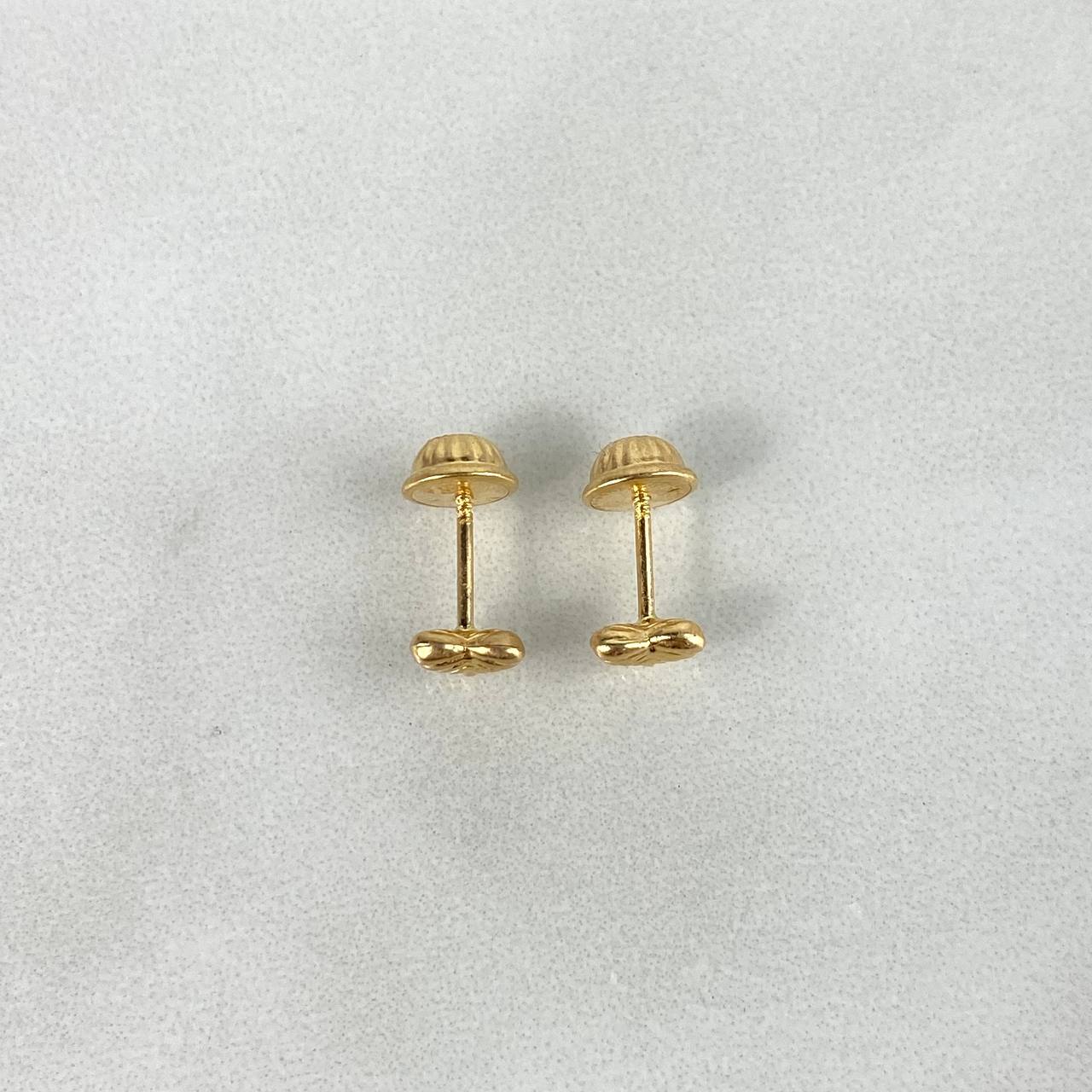 Topos Corazon Rayado 0.45gr / Oro Amarillo
