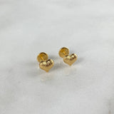Topos Corazon Rayado 0.65gr / Oro Amarillo *
