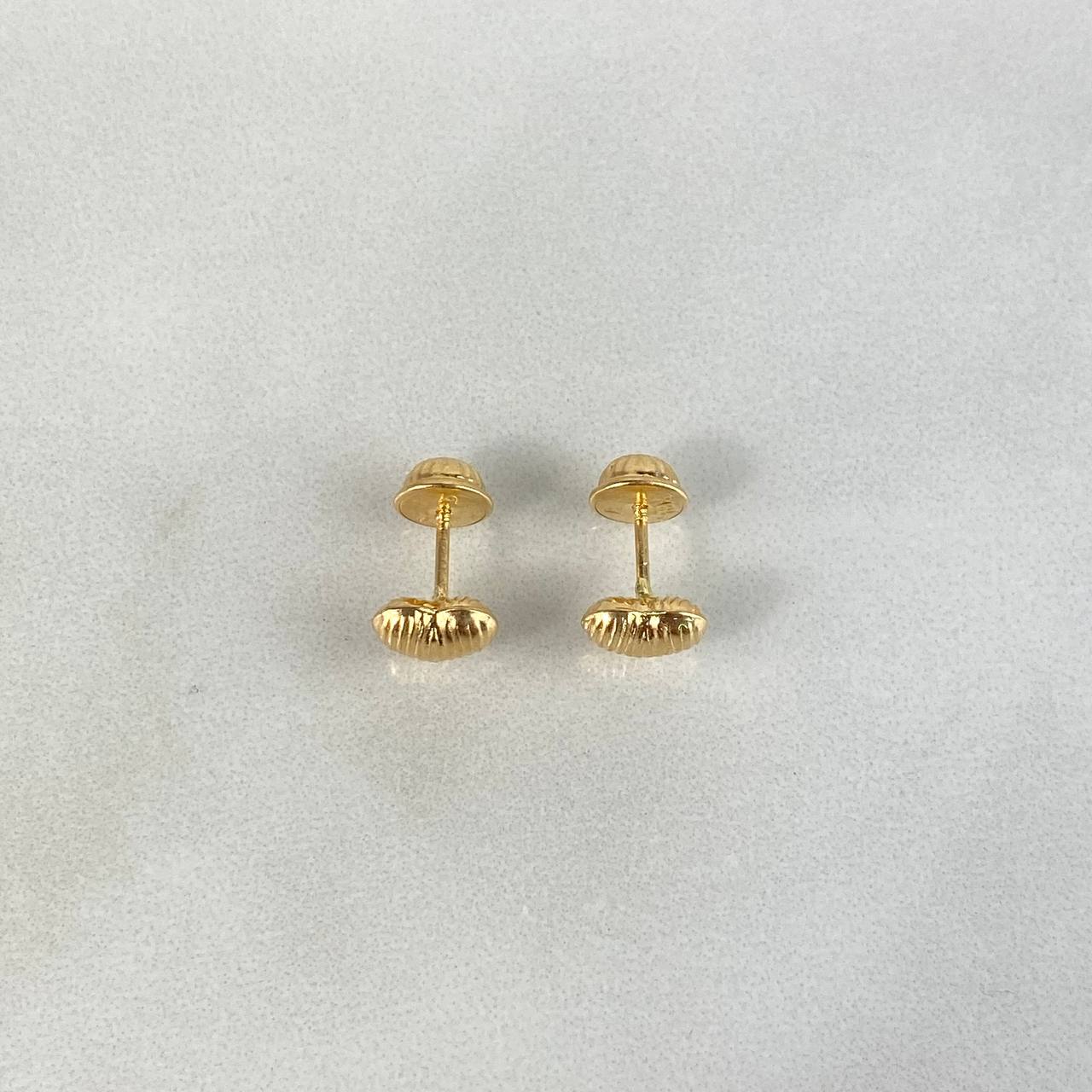 Topos Corazon Rayado 0.65gr / Oro Amarillo