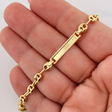 Pulso GC Placa Rectangulo 2.5g / 17cm / 4.8mm Oro Amarillo 18K