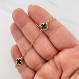Pulso Espiga Trebol 2.95g / 17.7cm / 1.45mm Oro Amarillo 18K