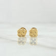 Topos Trébol VCyA 0.5gr / 5mm Borde Punteado Oro Amarillo Nac.Esp. 18K