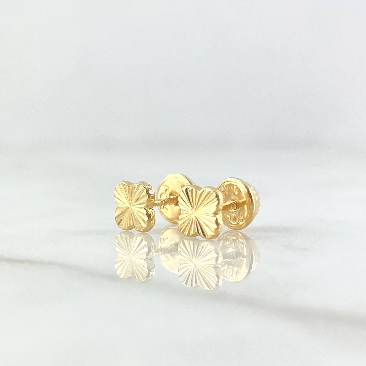 Topos Trébol VCyA 0.55gr / 5mm Diamantado Oro Amarillo Nac.Esp. 18K
