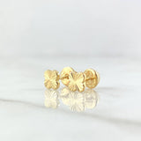 Topos Trébol VCyA 0.55gr / 5mm Diamantado Oro Amarillo Nac.Esp. 18K