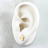 Topos Trébol VCyA 0.7gr / 7mm Diamantado Oro Amarillo Nac.Esp. 18K
