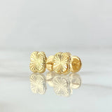 Topos Trébol VCyA 1gr / 7mm Diamantado Borde Punteado Oro Amarillo Nac.Esp. 18K