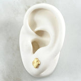 Topos Trébol VCyA 1gr / 7mm Diamantado Borde Punteado Oro Amarillo Nac.Esp. 18K