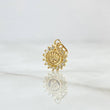 Dije Corona RX 0.4gr / 1.5cm / Circones Blancos Oro Amarillo 18K *