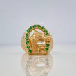 Anillo Herradura Caballo 10.1 g / T10 Oro Amarillo 18K