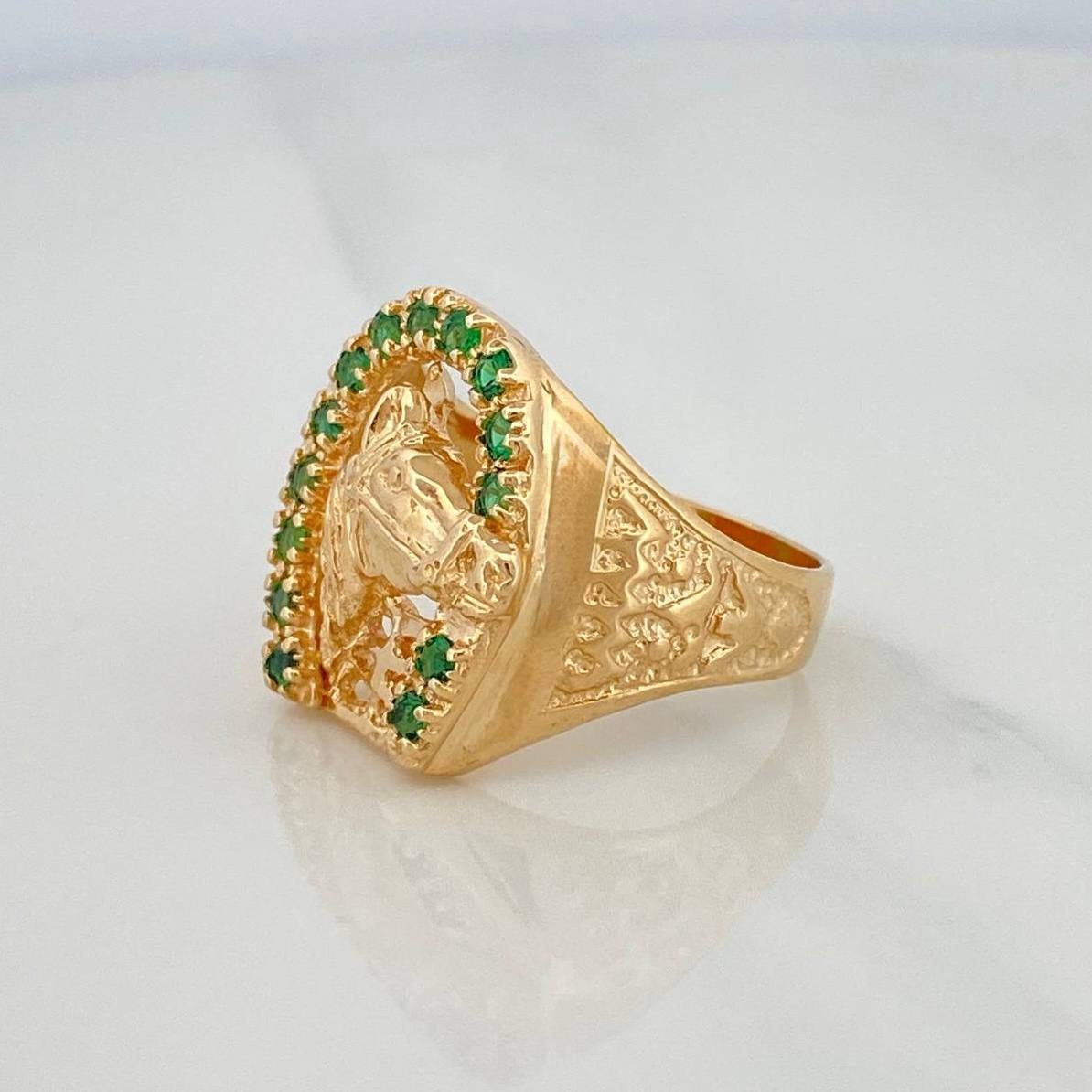 Anillo Herradura Caballo 10.1 g / T10 Oro Amarillo 18K