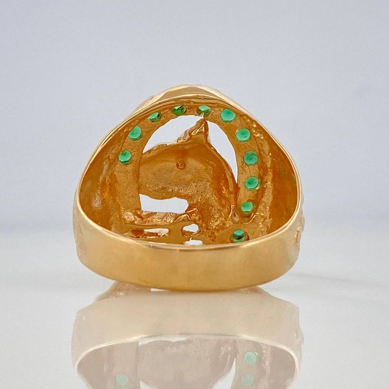 Anillo Herradura Caballo 10.1 g / T10 Oro Amarillo 18K