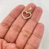 Dije Corazón Silueta Doble Faz 1.5 g / 2 cm Oro Amarillo 18K