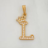 Dije Corona Letra L 1.2 g / 2.5 cm Oro Amarillo 18K