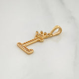 Dije Corona Letra L 1.2 g / 2.5 cm Oro Amarillo 18K