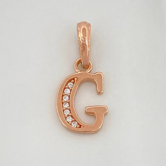 Dije Letra G 0.95 g / 1.9 cm Oro Rosa 18K