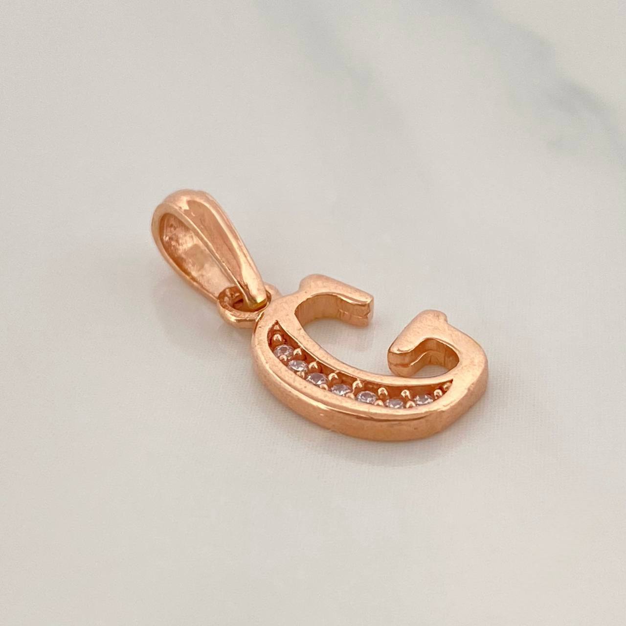 Dije Letra G 0.95 g / 1.9 cm Oro Rosa 18K