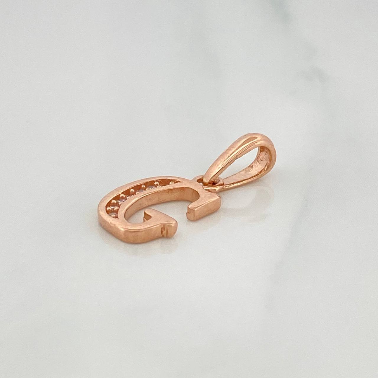 Dije Letra G 0.95 g / 1.9 cm Oro Rosa 18K