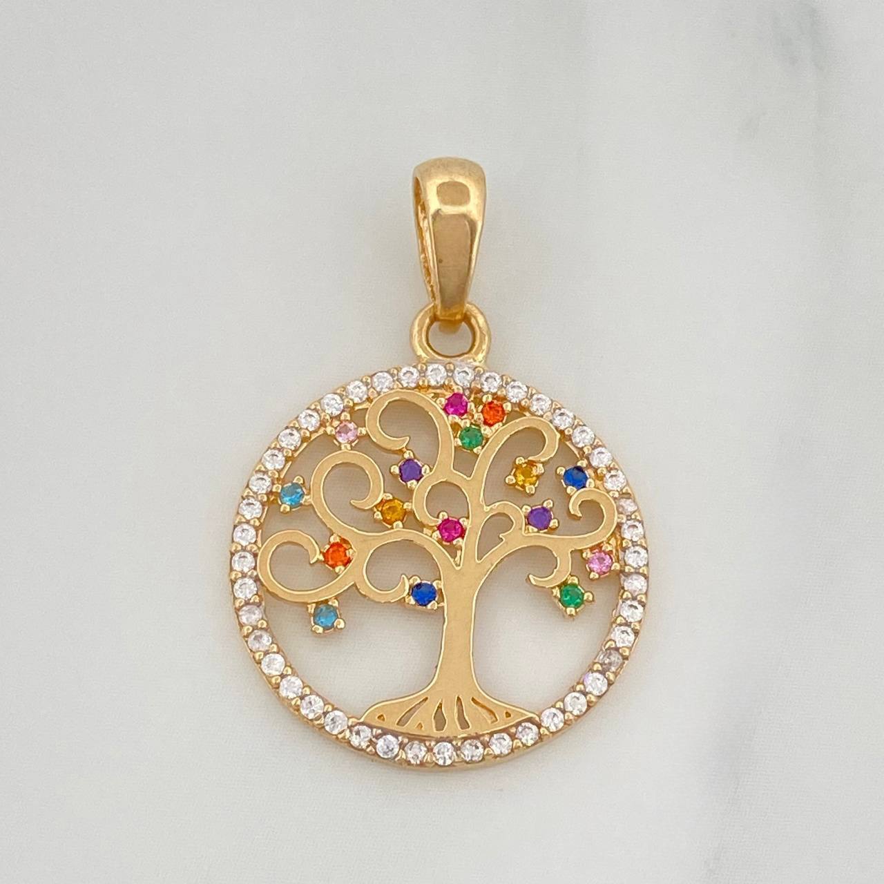 Dije Árbol De La Vida 2.15 g / 2.7 cm Oro Amarillo 18K