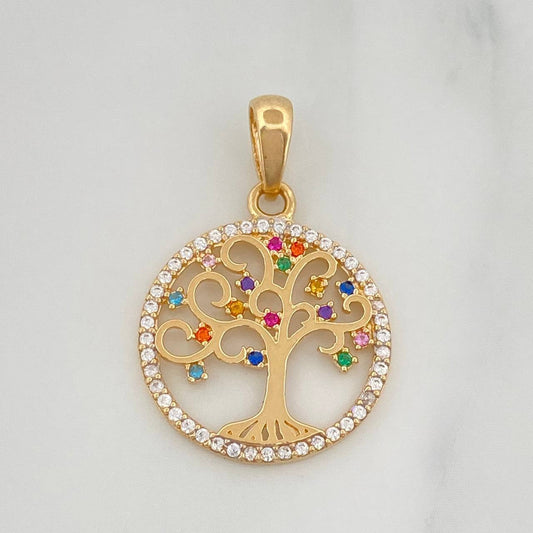 Dije Árbol De La Vida 2.15 g / 2.7 cm Oro Amarillo 18K