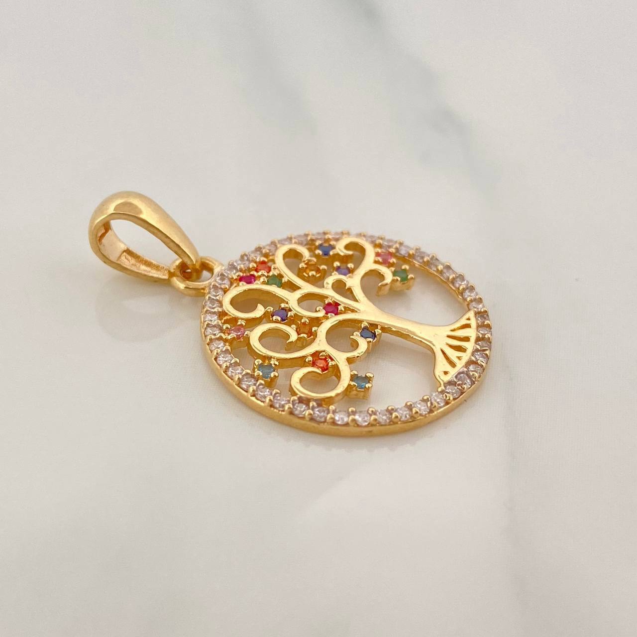 Dije Árbol De La Vida 2.15 g / 2.7 cm Oro Amarillo 18K