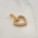 Dije Corazón Silueta Doble Faz 1.5 g / 2 cm Oro Amarillo 18K
