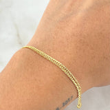 Pulso Cubano Reticulado 1.8gr / 19cm / Oro Amarillo +3 18K