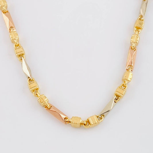 Cadena Rustica Española 18.7g / 65cm / 4.2mm Tres Oros 18K