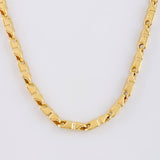 Cadena Rustica Texturizada 15.6g / 70cm / 4.4mm Oro Amarillo 18K