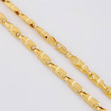Cadena Rustica Texturizada 15.6g / 70cm / 4.4mm Oro Amarillo 18K