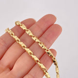 Cadena Rustica Texturizada 15.85g / 65cm / 4.4mm Oro Amarillo 18K