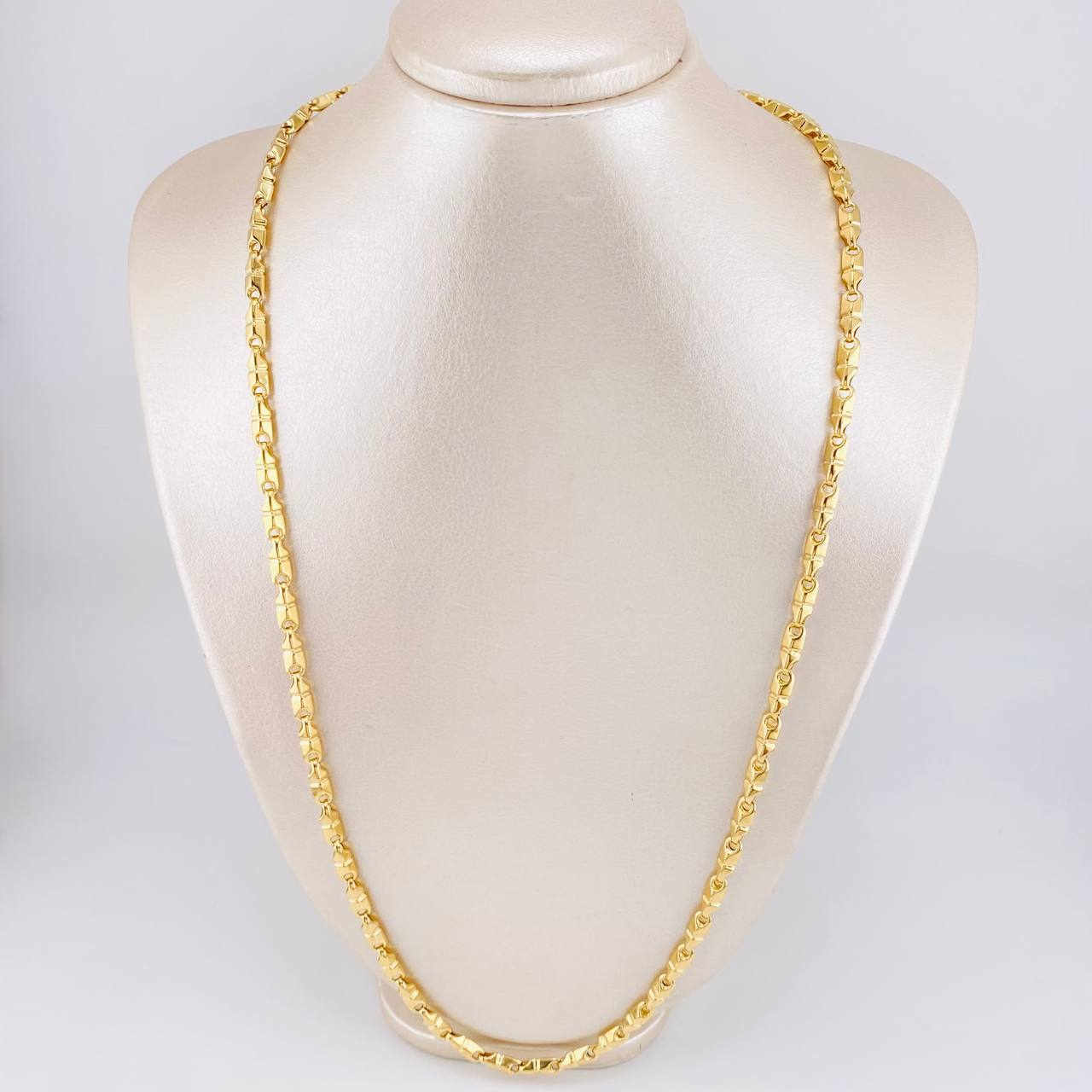 Cadena Rustica Texturizada 15.85g / 65cm / 4.4mm Oro Amarillo 18K