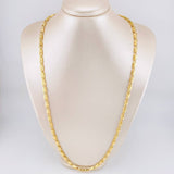 Cadena Rustica Texturizada 15.85g / 65cm / 4.4mm Oro Amarillo 18K