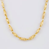 Cadena Rustica Barril Diamantado 12.55g / 50cm / 3.4mm Oro Amarillo 18K