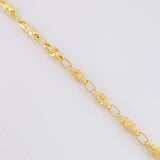 Cadena Rustica Barril Diamantado 16.2g / 65cm / 3.2mm Oro Amarillo 18K