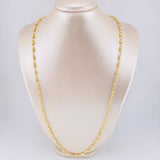 Cadena Rustica Barril Diamantado 15.95g / 65cm / 3.4mm Oro Amarillo 18K