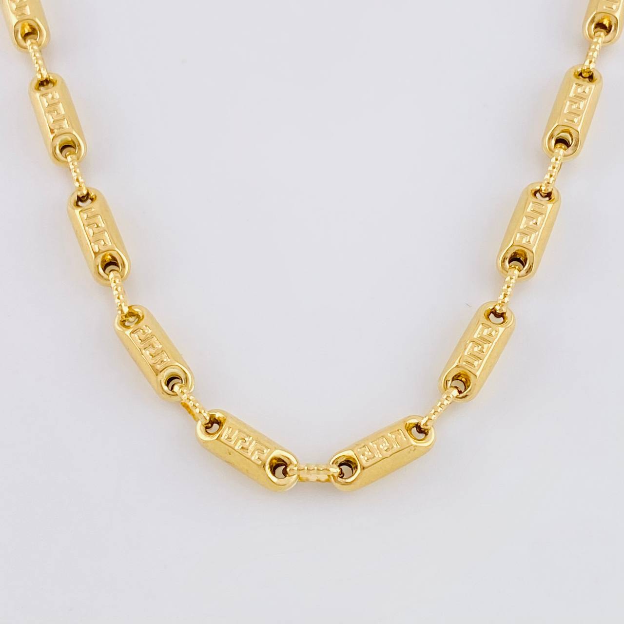 Cadena Rustica Tribal 14.65g / 65cm / 3.7mm Oro Amarillo 18K