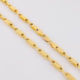 Cadena Rustica Tribal 14.65g / 65cm / 3.7mm Oro Amarillo 18K