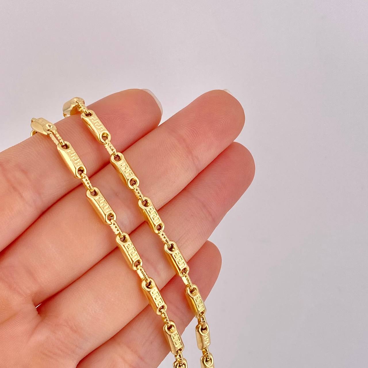 Cadena Rustica Tribal 14.65g / 65cm / 3.7mm Oro Amarillo 18K
