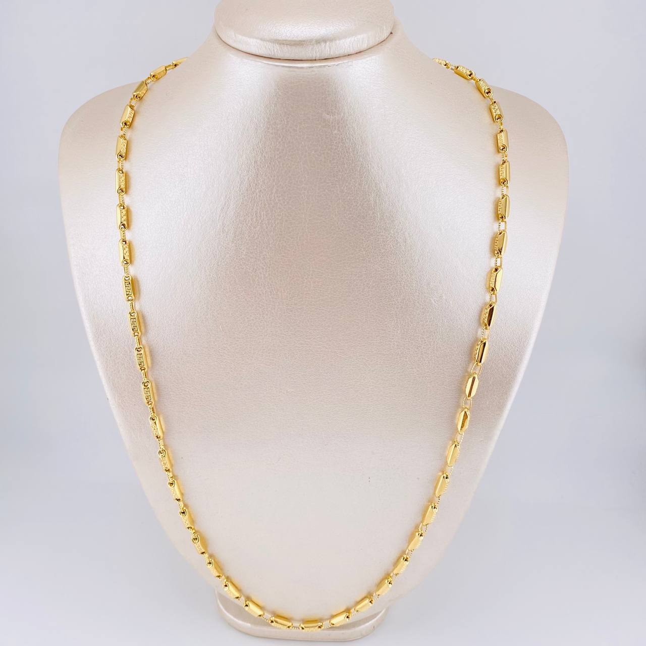 Cadena Rustica Tribal 14.65g / 65cm / 3.7mm Oro Amarillo 18K