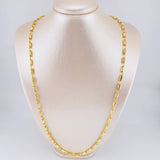 Cadena Rustica Tribal 14.65g / 65cm / 3.7mm Oro Amarillo 18K