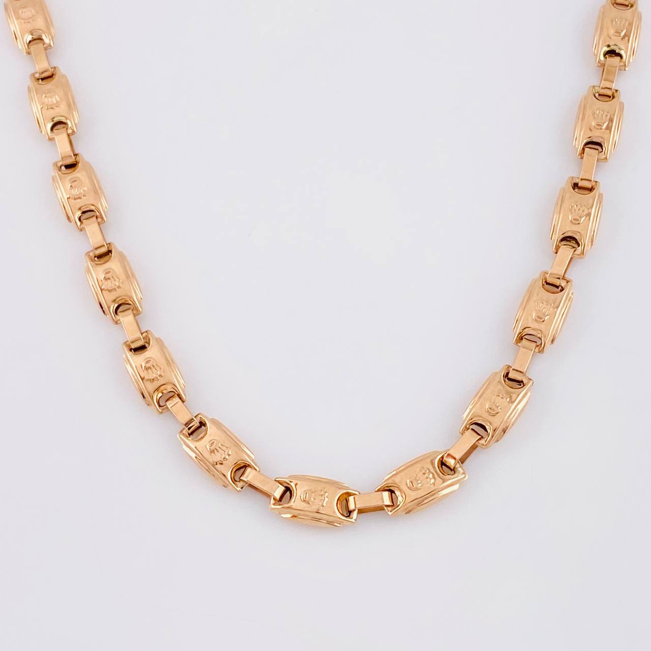 Cadena Rustica Corona 14.55g / 65cm / 5mm Oro Rosa 18K