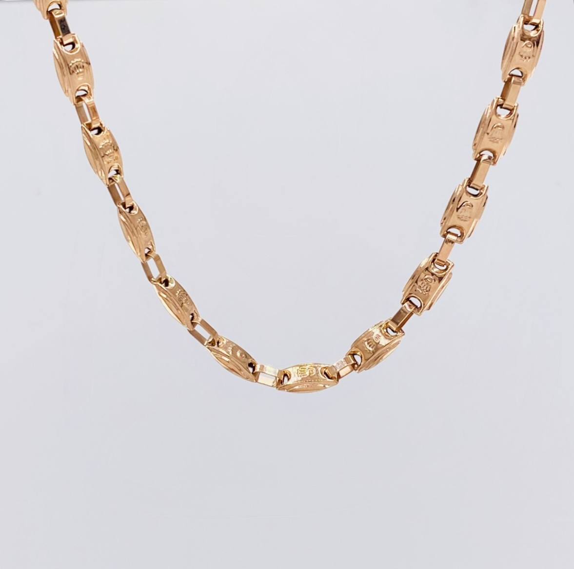 Cadena Rustica Corona 14.55g / 65cm / 5mm Oro Rosa 18K
