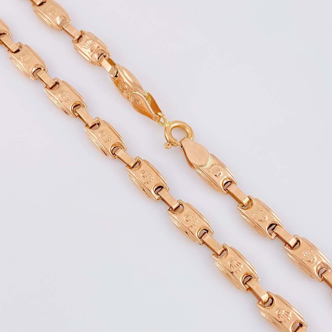 Cadena Rustica Corona 14.55g / 65cm / 5mm Oro Rosa 18K