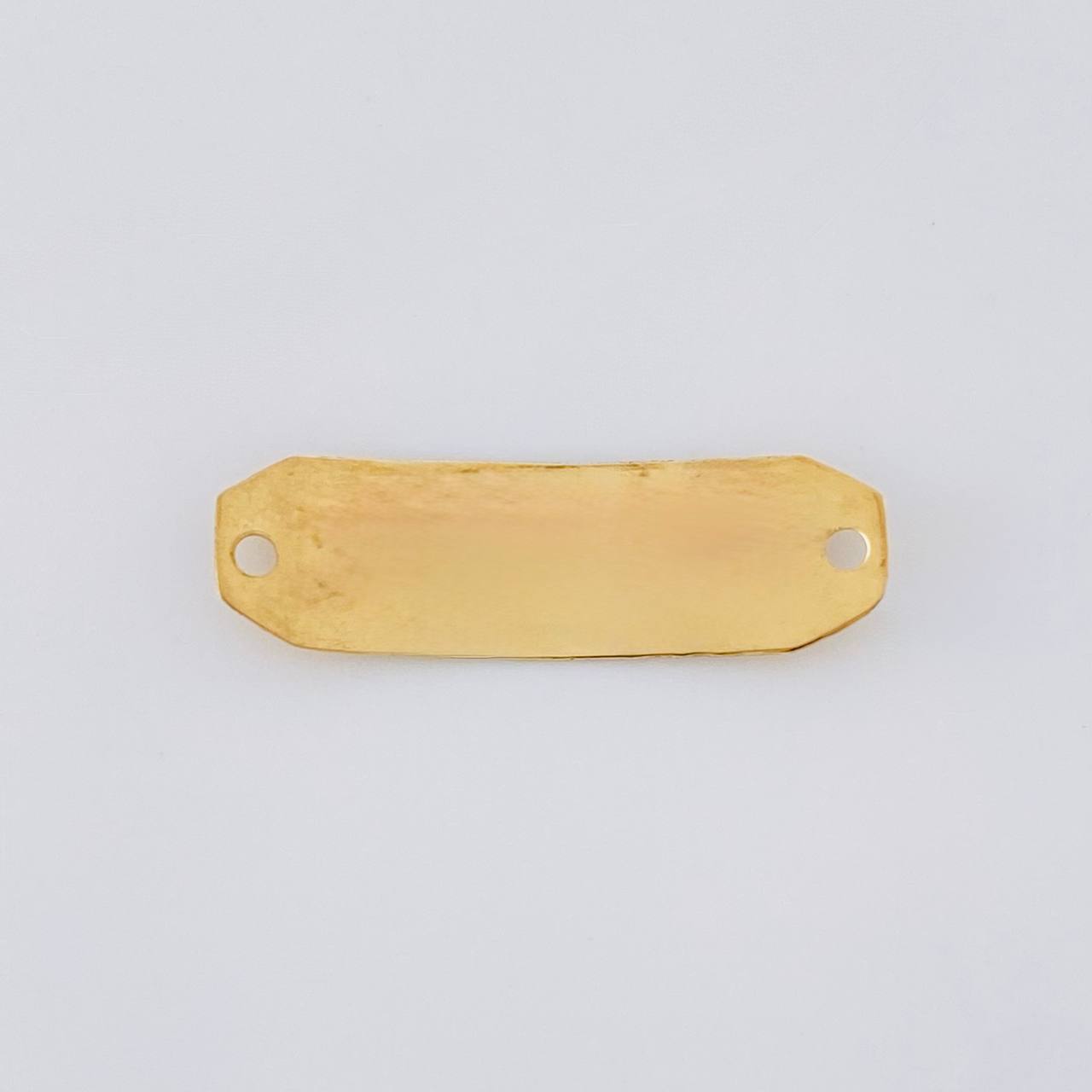 Herraje Placa Octagonal 0.65g / 2.5cm Oro Amarillo 18K