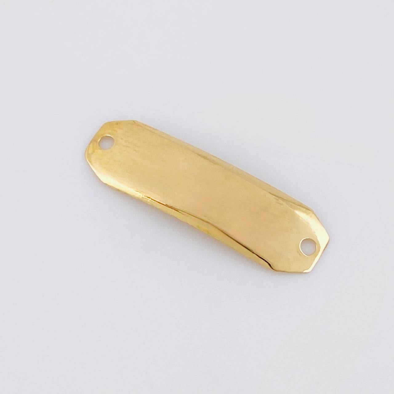 Herraje Placa Octagonal 0.6g / 2.5cm Oro Amarillo 18K